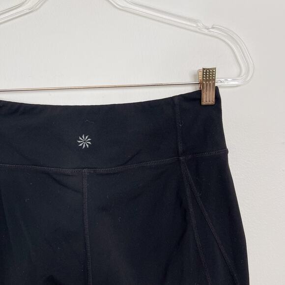 Athleta Small S Black Revelation Capri Leggings Athletic Yoga Stretch Workout - Picture 9 of 13